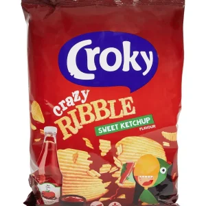 Croky Crazy Ribble Chips Sweet Ketchup Hot