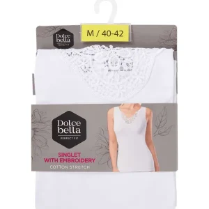 Dolce Bella Singlet Wit Flash Sale