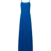 SuperTrash Lange Jurk Blauw,Print,Zwart Sale
