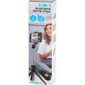 Lab31 Maxxter 3-In-1 Bluetooth-Selfiestick Zwart Clearance