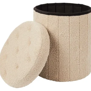 Merk Opvouwbare Opbergpoef Beige,Wit Hot