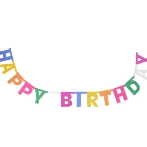 Merk Party Universe Slinger Happy Birthday Goud,Meerkleurig,Roze,Zilver Sale