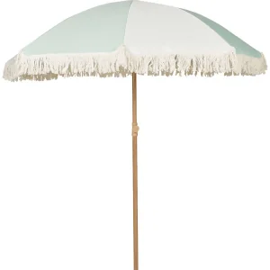 Merk Retro Strandparasol Met Franjes Meerkleurig,Wit Cheap