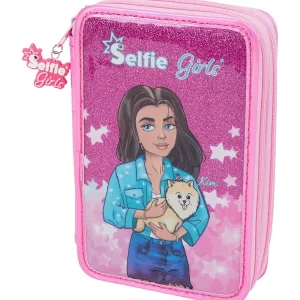 Edding Selfie Girls Gevulde Etui Print,Roze Fashion