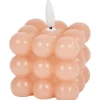 Candra Vierkante Ledkaars Met Bolletjes Bruin,Roze,Wit,Zwart Best Sale